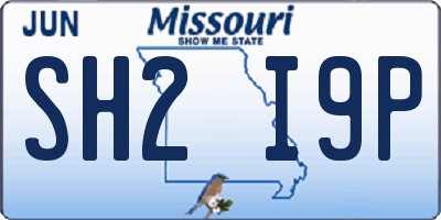 MO license plate SH2I9P