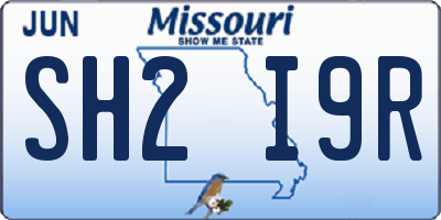 MO license plate SH2I9R