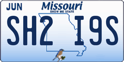 MO license plate SH2I9S