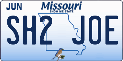 MO license plate SH2J0E