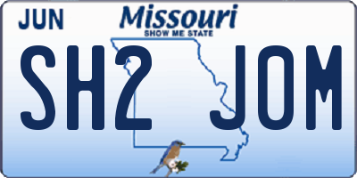 MO license plate SH2J0M