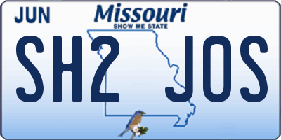 MO license plate SH2J0S