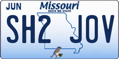 MO license plate SH2J0V