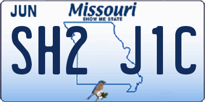 MO license plate SH2J1C