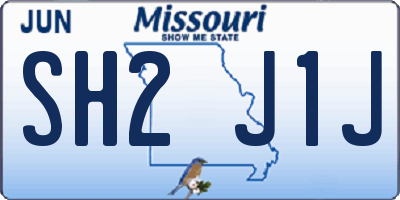 MO license plate SH2J1J
