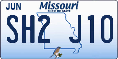 MO license plate SH2J1O