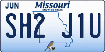 MO license plate SH2J1U