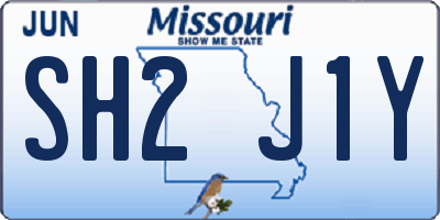 MO license plate SH2J1Y