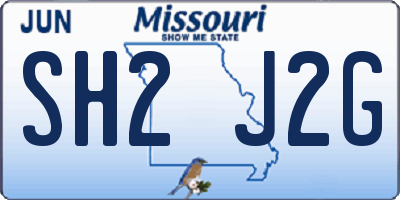 MO license plate SH2J2G