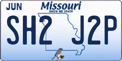 MO license plate SH2J2P