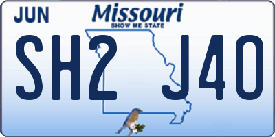MO license plate SH2J4O