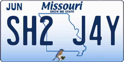 MO license plate SH2J4Y