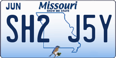 MO license plate SH2J5Y