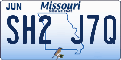 MO license plate SH2J7Q