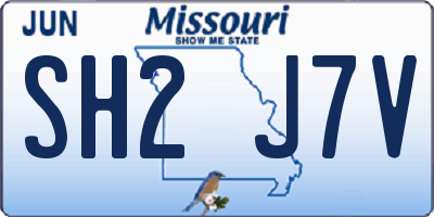 MO license plate SH2J7V