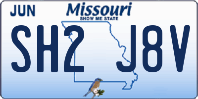 MO license plate SH2J8V