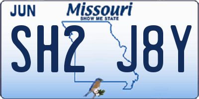 MO license plate SH2J8Y