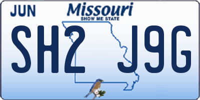 MO license plate SH2J9G