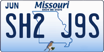 MO license plate SH2J9S