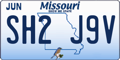 MO license plate SH2J9V