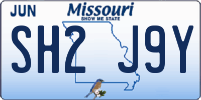 MO license plate SH2J9Y