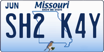 MO license plate SH2K4Y