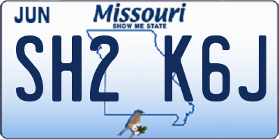 MO license plate SH2K6J