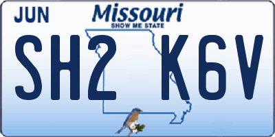 MO license plate SH2K6V