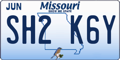 MO license plate SH2K6Y