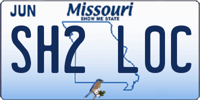 MO license plate SH2L0C