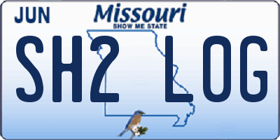 MO license plate SH2L0G