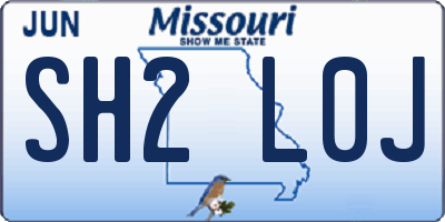 MO license plate SH2L0J