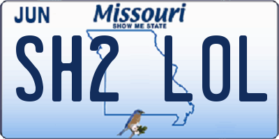 MO license plate SH2L0L