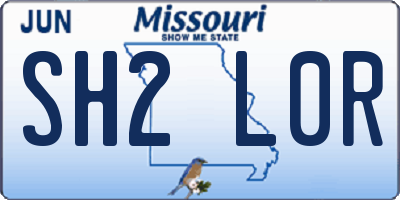 MO license plate SH2L0R