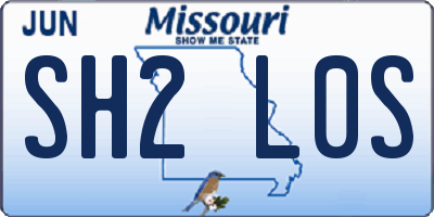 MO license plate SH2L0S