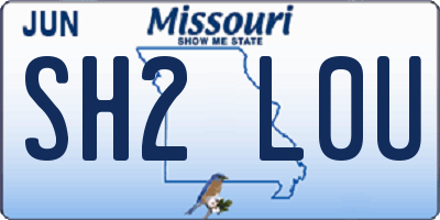 MO license plate SH2L0U