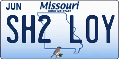 MO license plate SH2L0Y