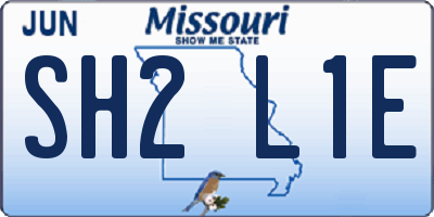 MO license plate SH2L1E