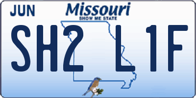 MO license plate SH2L1F