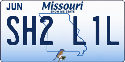 MO license plate SH2L1L