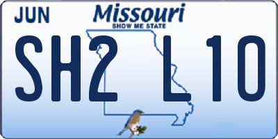 MO license plate SH2L1O