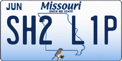 MO license plate SH2L1P