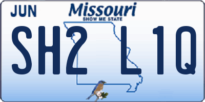 MO license plate SH2L1Q
