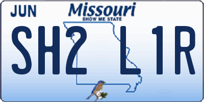 MO license plate SH2L1R