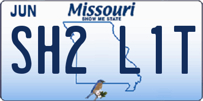 MO license plate SH2L1T