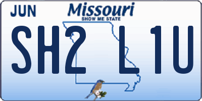 MO license plate SH2L1U