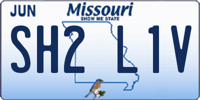 MO license plate SH2L1V