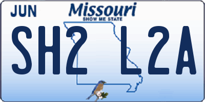 MO license plate SH2L2A