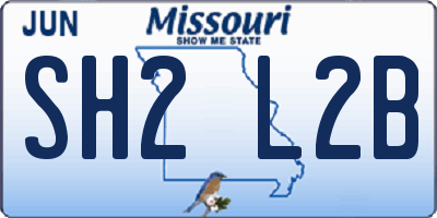 MO license plate SH2L2B