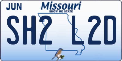 MO license plate SH2L2D